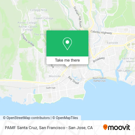 PAMF Santa Cruz map