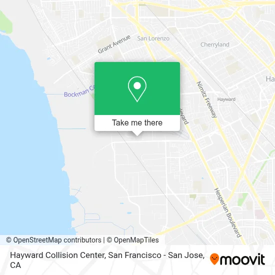 Hayward Collision Center map