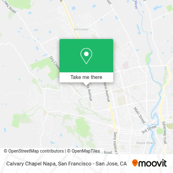 Calvary Chapel Napa map