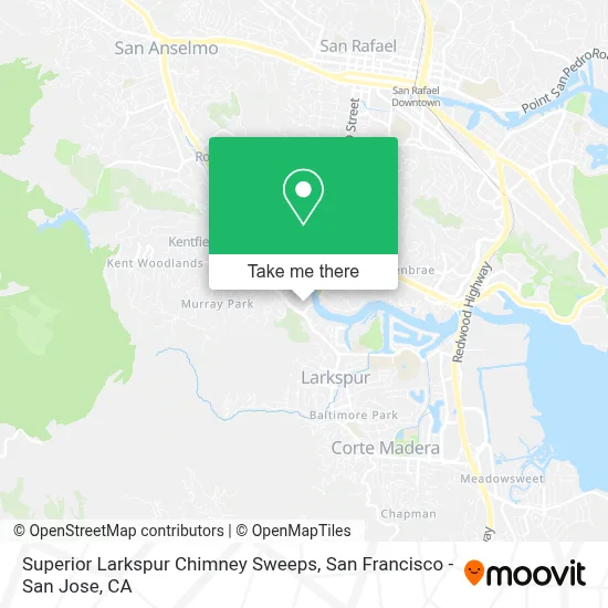 Superior Larkspur Chimney Sweeps map