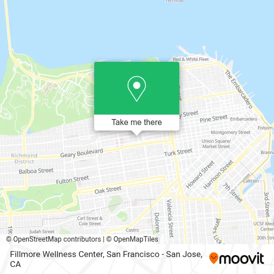 Fillmore Wellness Center map