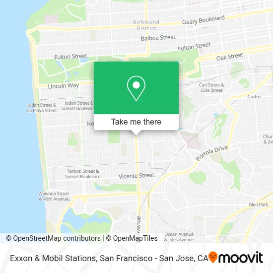 Exxon & Mobil Stations map