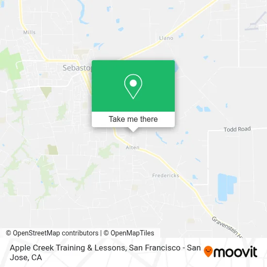 Apple Creek Training & Lessons map