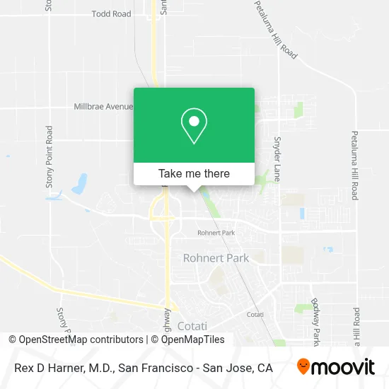 Rex D Harner, M.D. map