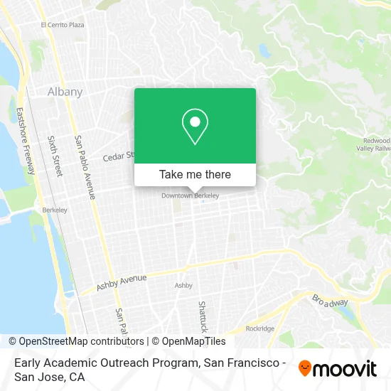 Early Academic Outreach Program map