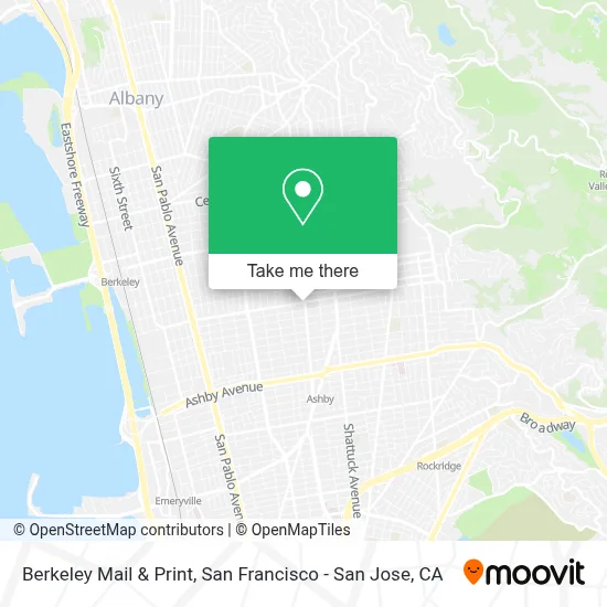 Berkeley Mail & Print map
