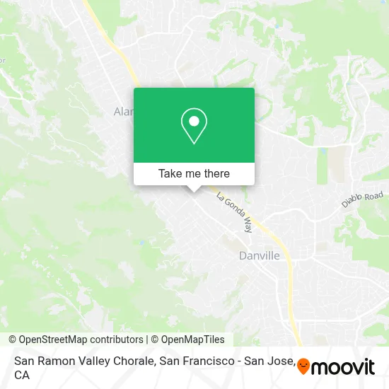 San Ramon Valley Chorale map