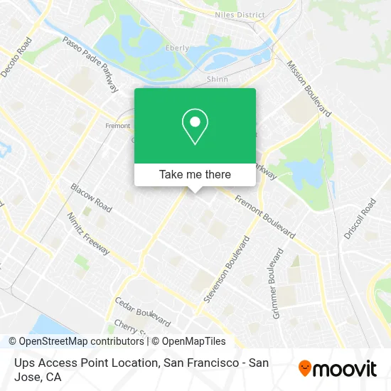 Ups Access Point Location map