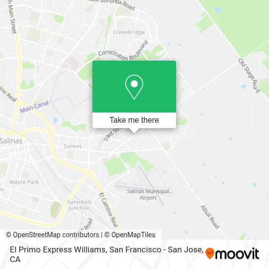 El Primo Express Williams map