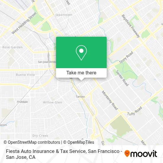 Fiesta Auto Insurance & Tax Service map