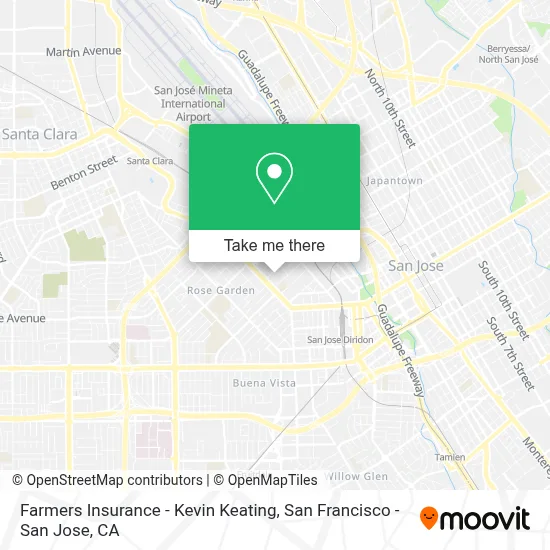 Farmers Insurance - Kevin Keating map