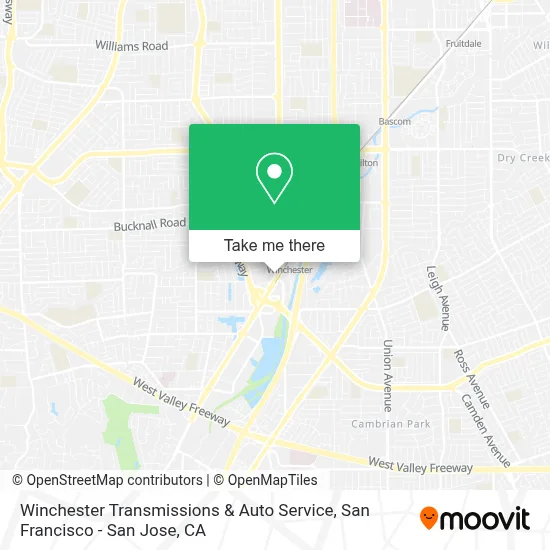 Winchester Transmissions & Auto Service map