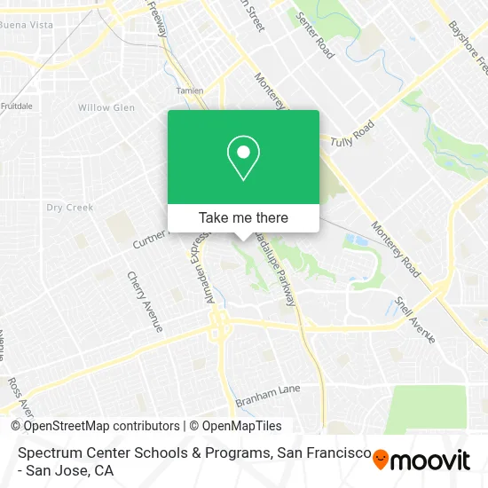 Spectrum Center Schools & Programs map