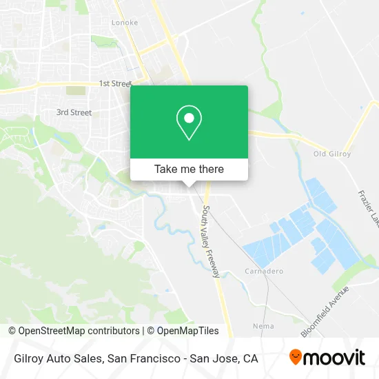 Gilroy Auto Sales map