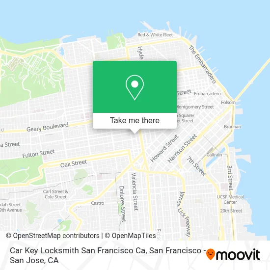 Car Key Locksmith San Francisco Ca map