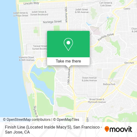 Finish Line (Located Inside Macy'S) map