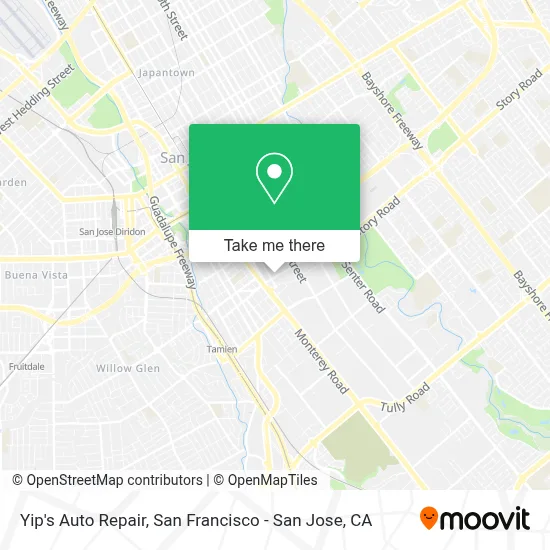 Yip's Auto Repair map