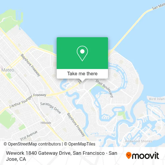 Wework 1840 Gateway Drive map