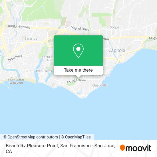 Beach Rv Pleasure Point map