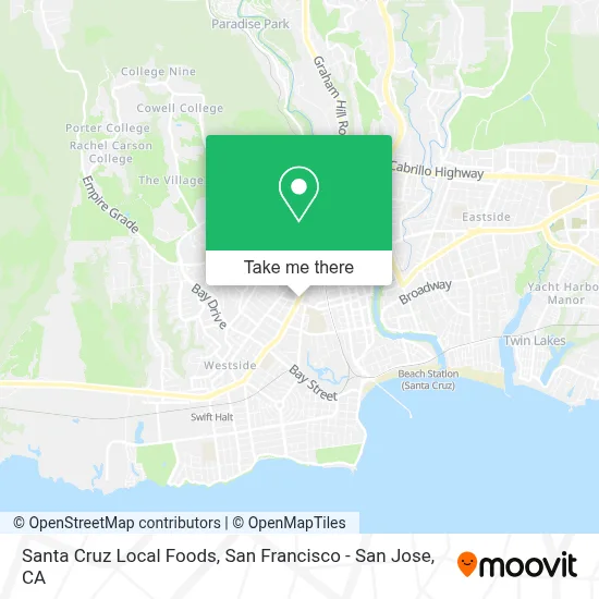 Santa Cruz Local Foods map