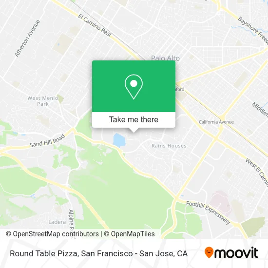 Round Table Pizza map