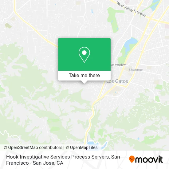 Hook Investigative Services Process Servers map