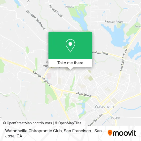 Watsonville Chiropractic Club map