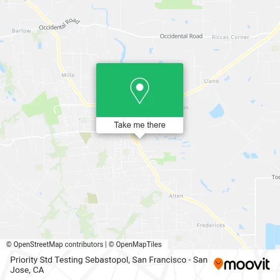Priority Std Testing Sebastopol map