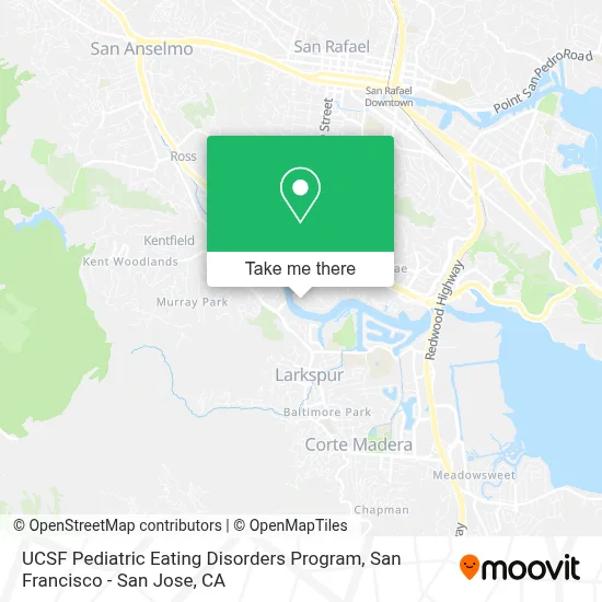 UCSF Pediatric Eating Disorders Program map