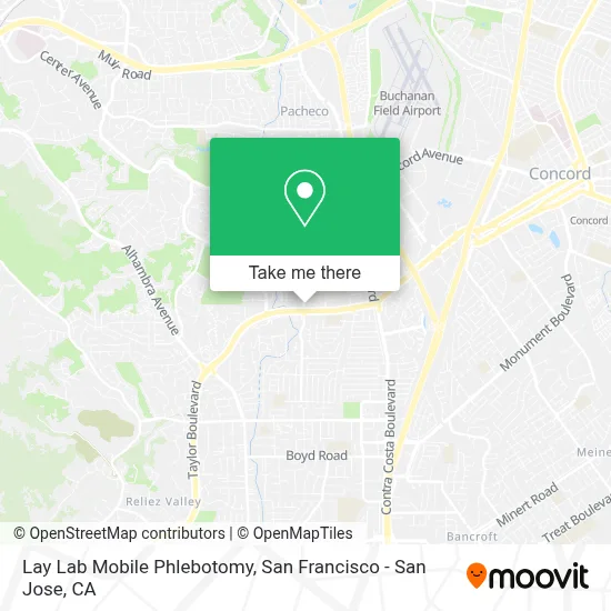 Lay Lab Mobile Phlebotomy map