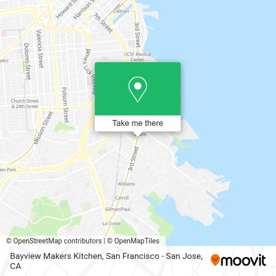 Bayview Makers Kitchen map