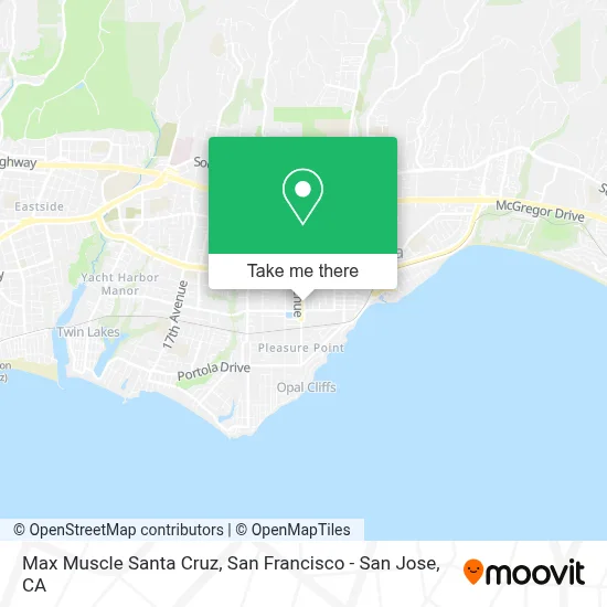 Max Muscle Santa Cruz map
