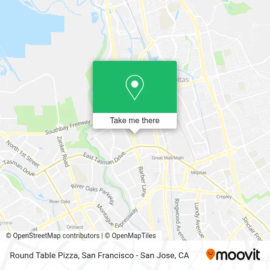 Round Table Pizza map