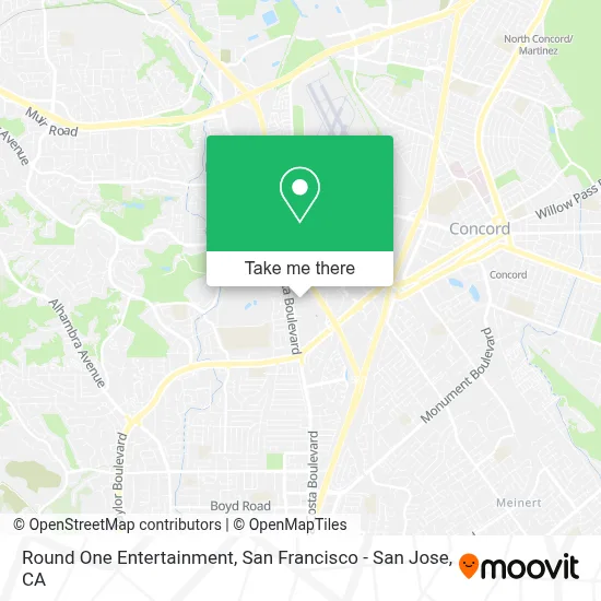 Round One Entertainment map