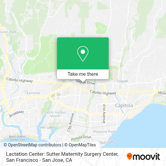 Lactation Center: Sutter Maternity Surgery Center map