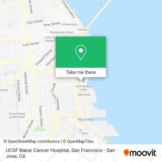 UCSF Bakar Cancer Hospital map