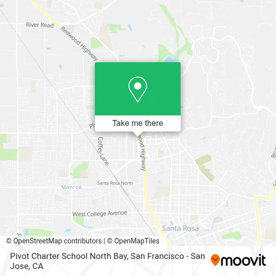 Pivot Charter School North Bay map