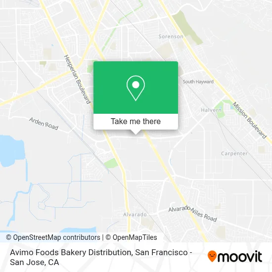 Avimo Foods Bakery Distribution map