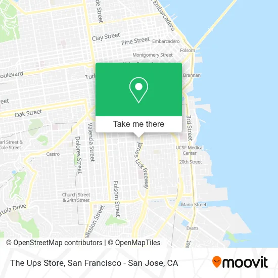 The Ups Store map