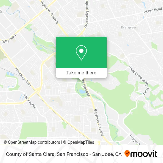County of Santa Clara map