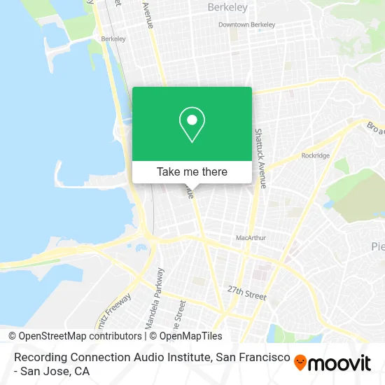 Recording Connection Audio Institute map