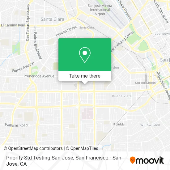 Priority Std Testing San Jose map