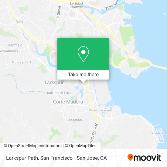 Larkspur Path map