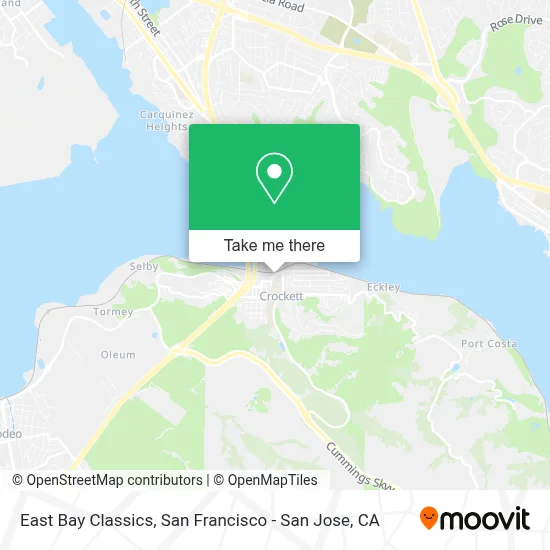 East Bay Classics map