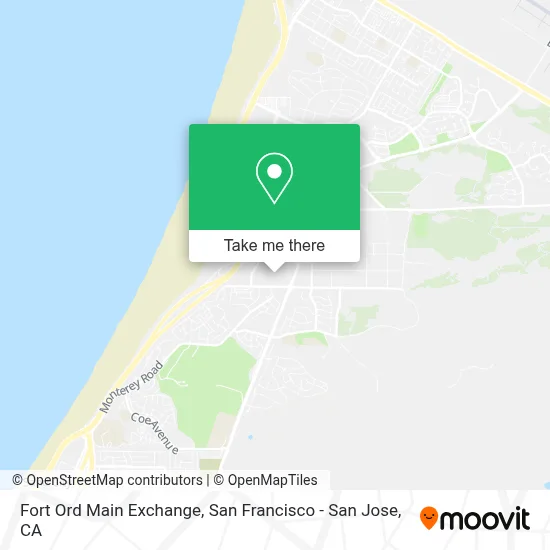 Fort Ord Main Exchange map