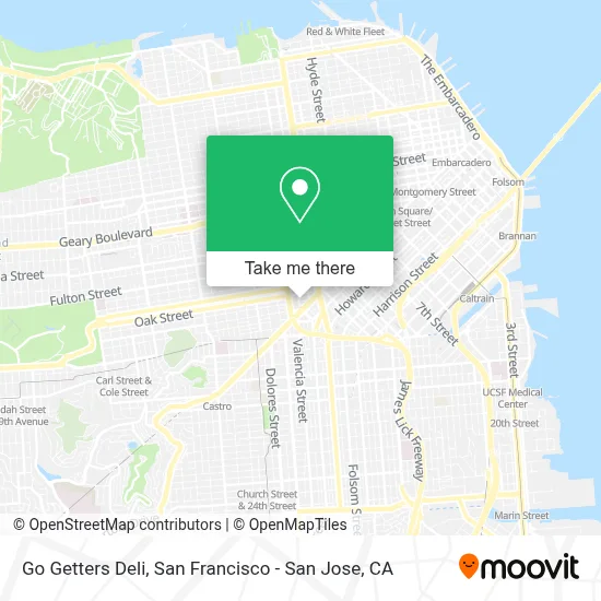 Go Getters Deli map