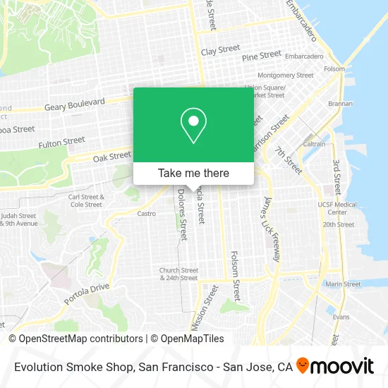 Evolution Smoke Shop map