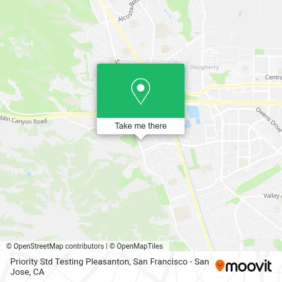 Priority Std Testing Pleasanton map