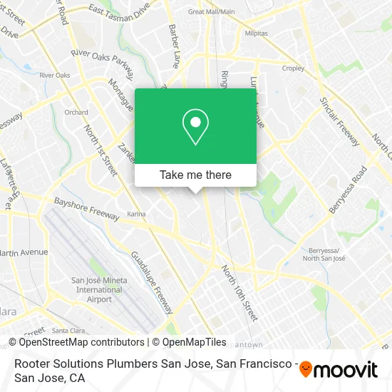 Rooter Solutions Plumbers San Jose map