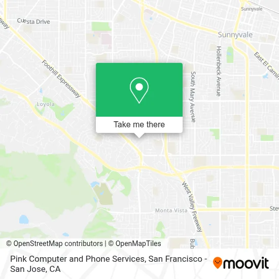 Pink Computer and Phone Services map